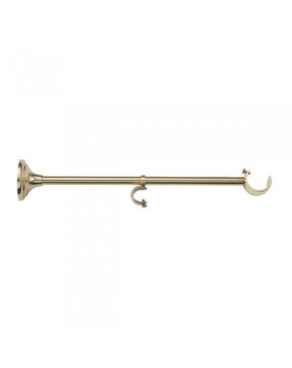 Bracket front double long polished brass