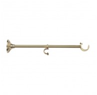 Bracket front double long polished brass