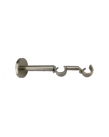 Double stainless steel extensible wall bar support